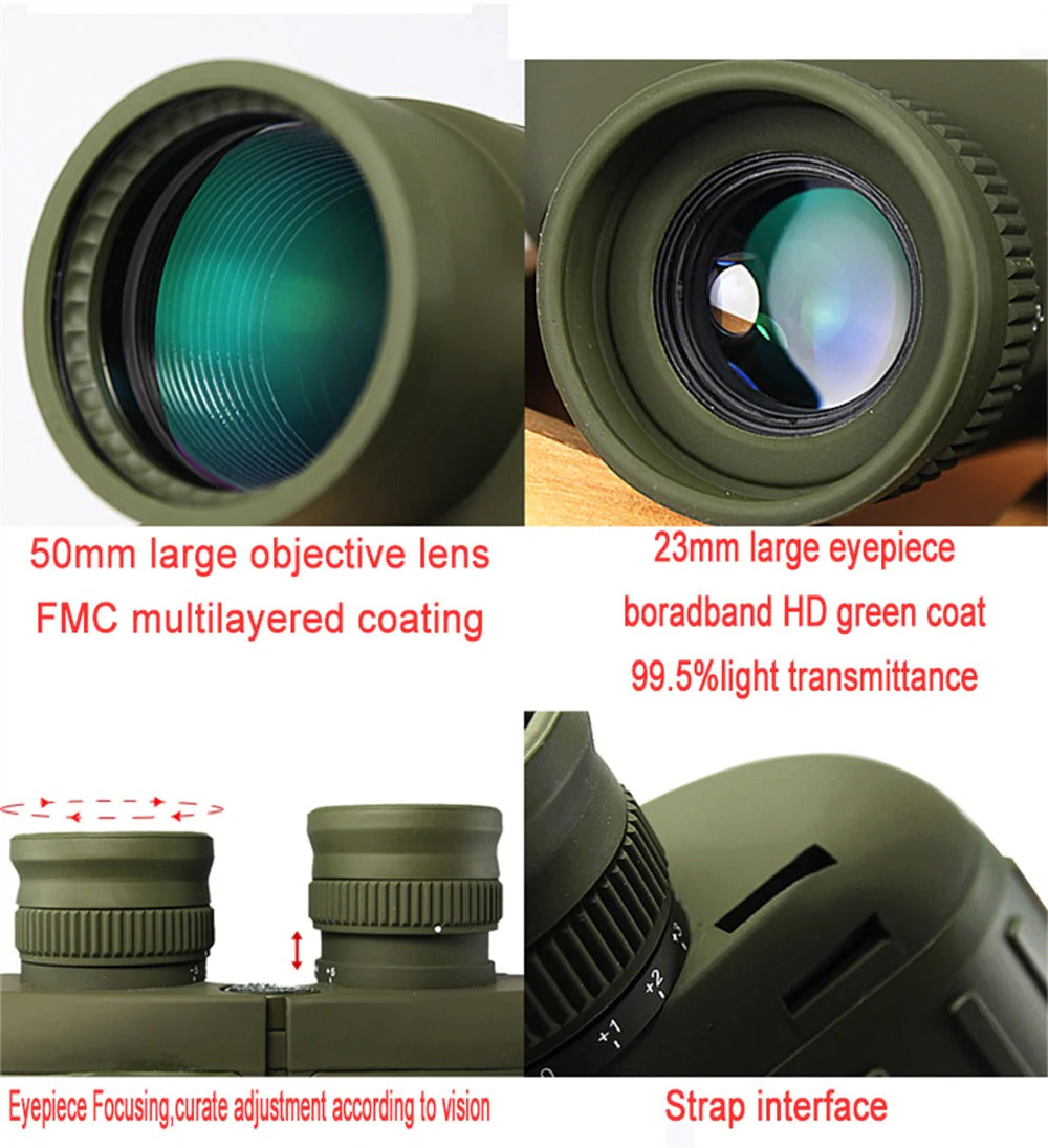 10X50 HD Waterproof Binoculars with Rangefinder for Hunting/Bird Watching - Image 6