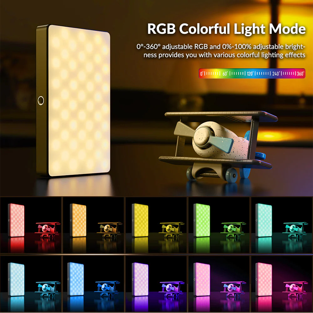 FL07 RGB LED Light Kit CRI95+ Dimmable Pocket  for Photography Vlogging - Image 6
